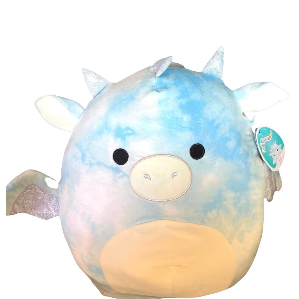 Squishmallow Keith The Blue Dragon Tie Dye Plush Pillow 14" Toy Kellytoy NWT